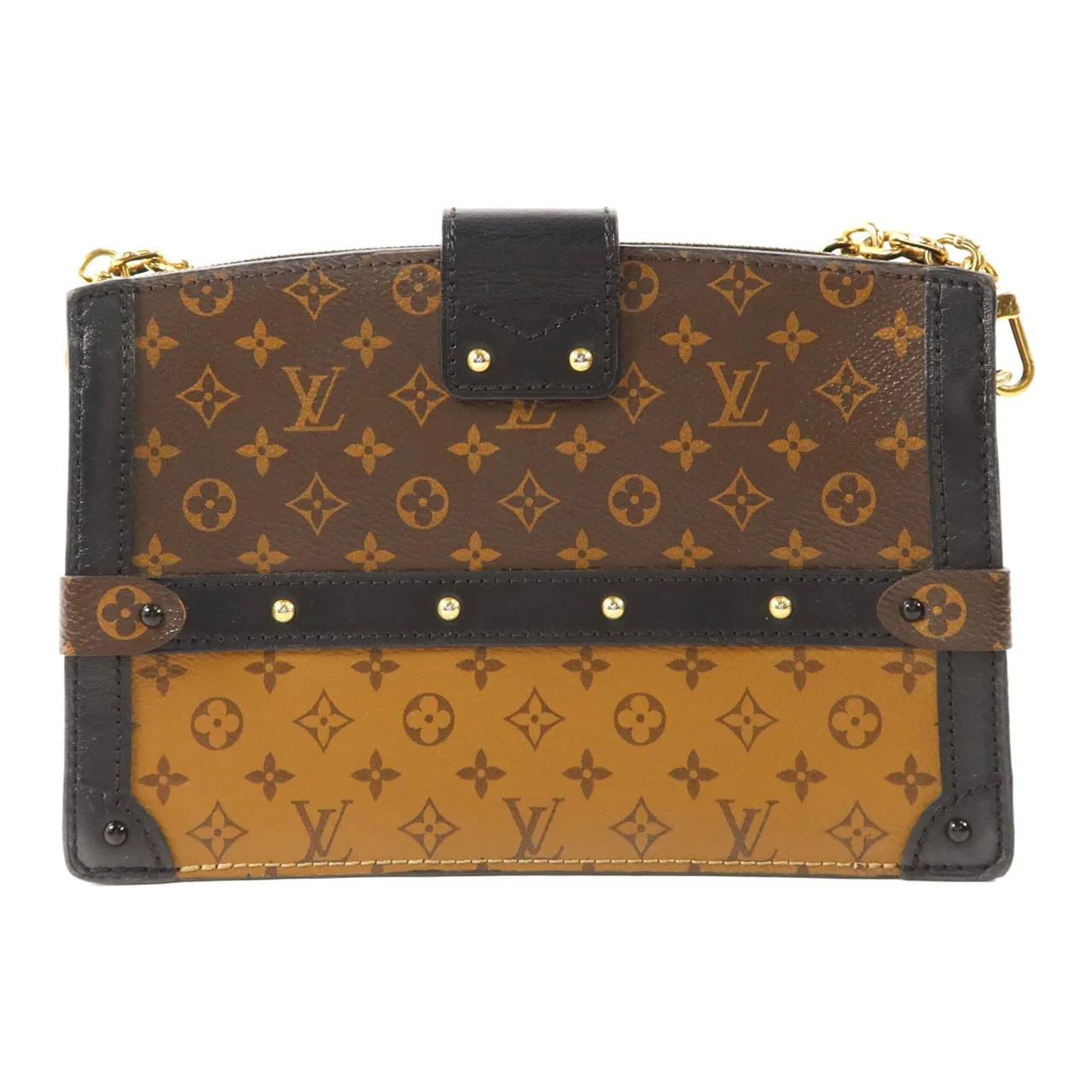 LOUIS VUITTON Trunk M43596 Shoulder Bag Coated Canvas 棕色 Coated Canvas Rank A - Thumbnail 2