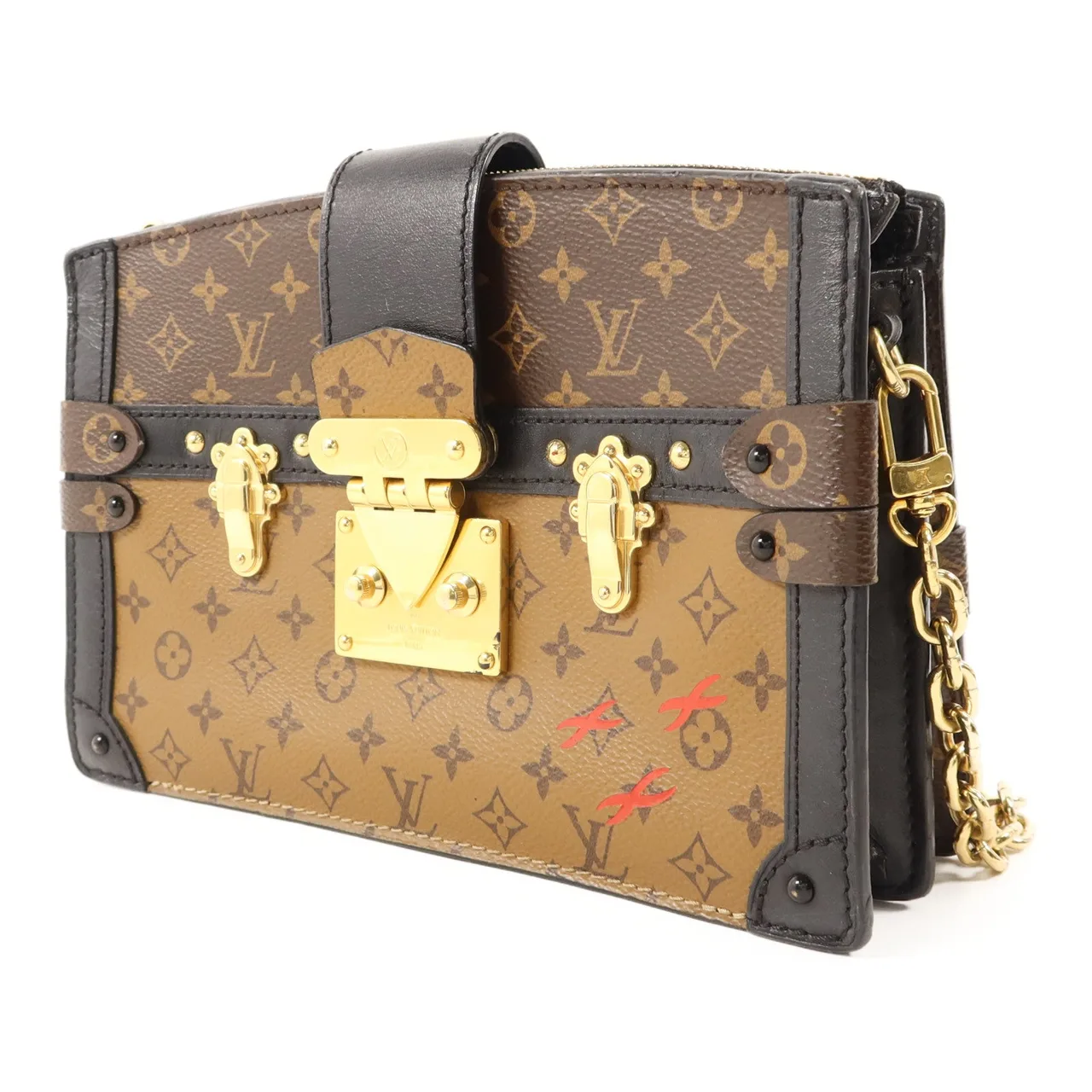 LOUIS VUITTON Trunk M43596 Shoulder Bag Coated Canvas 棕色 Coated Canvas Rank A - Thumbnail 3