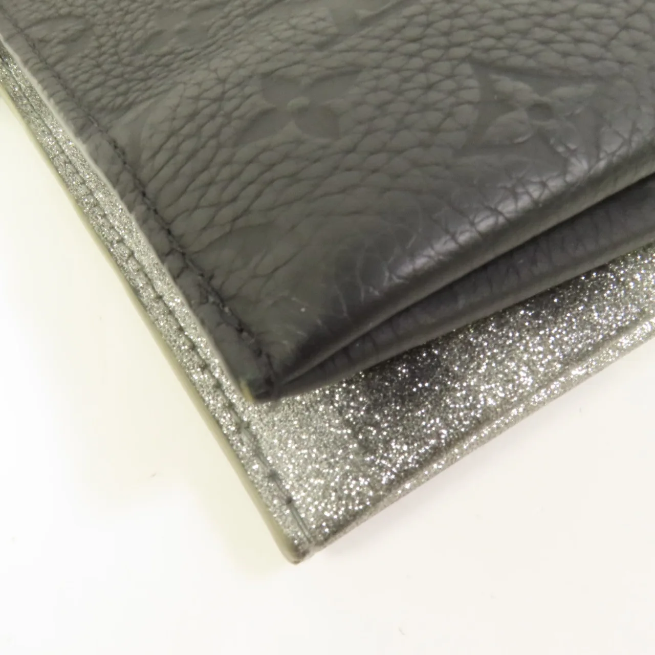 LOUIS VUITTON Trio Pouch M59682 Shoulder Bag Leather 銀色 / 黑色 Leather Rank A - Thumbnail 14