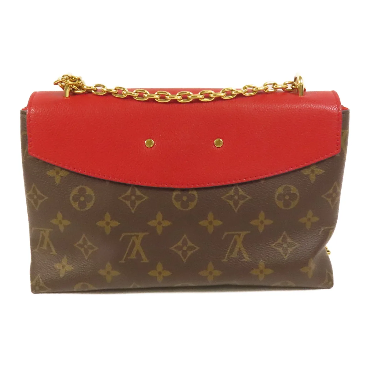 LOUIS VUITTON Saint Placide M43713 肩背包 塗層帆布 棕色 / 紅色 / Red 塗層帆布 中古品A - 縮圖 2