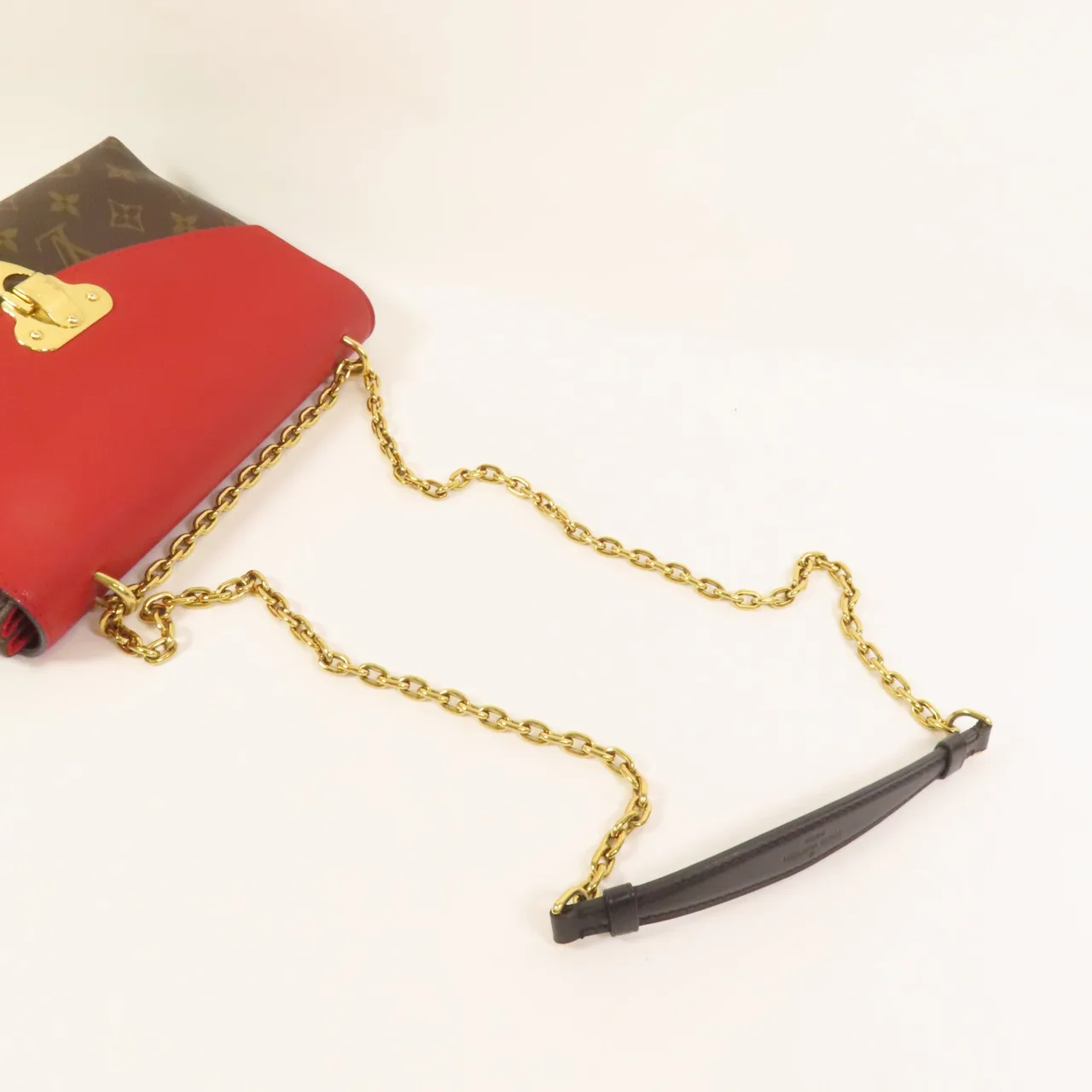 LOUIS VUITTON Saint Placide M43713 肩背包 塗層帆布 棕色 / 紅色 / Red 塗層帆布 中古品A - 縮圖 5