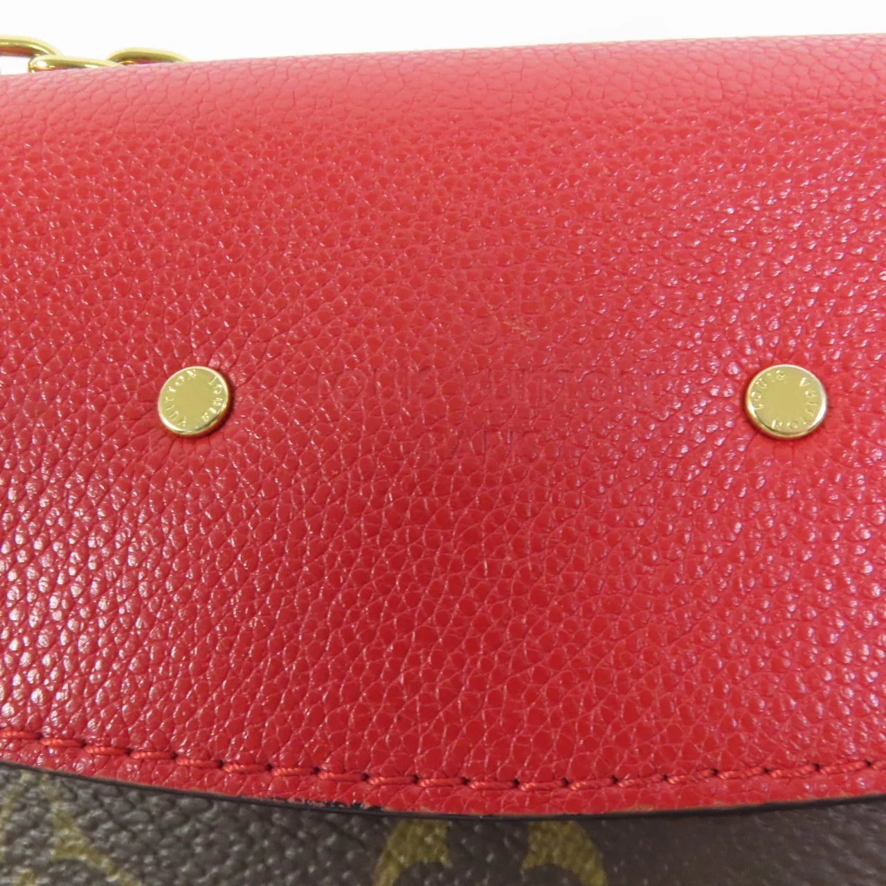 LOUIS VUITTON Saint Placide M43713 肩背包 塗層帆布 棕色 / 紅色 / Red 塗層帆布 中古品A - 縮圖 7