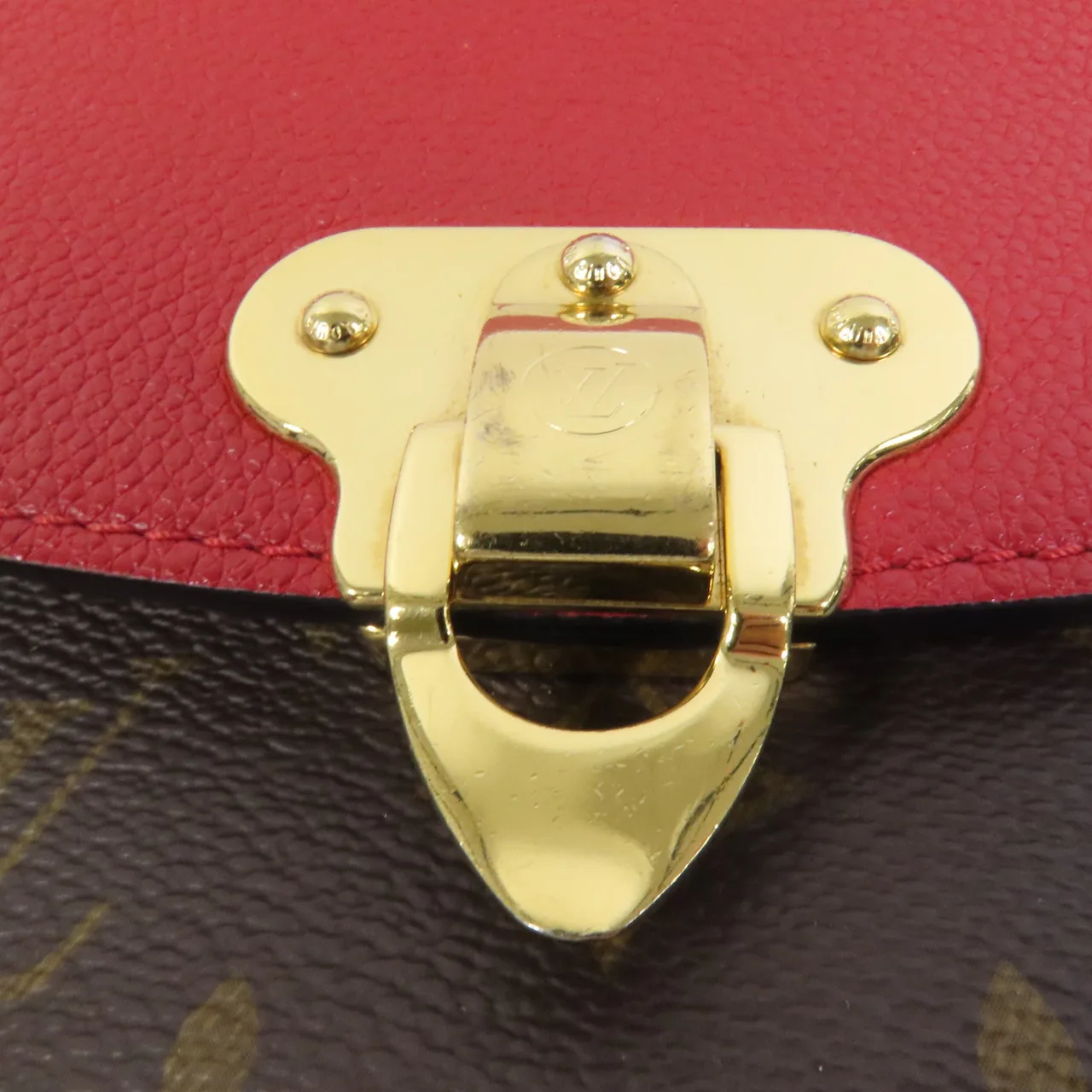 LOUIS VUITTON Saint Placide M43713 肩背包 塗層帆布 棕色 / 紅色 / Red 塗層帆布 中古品A - 縮圖 9