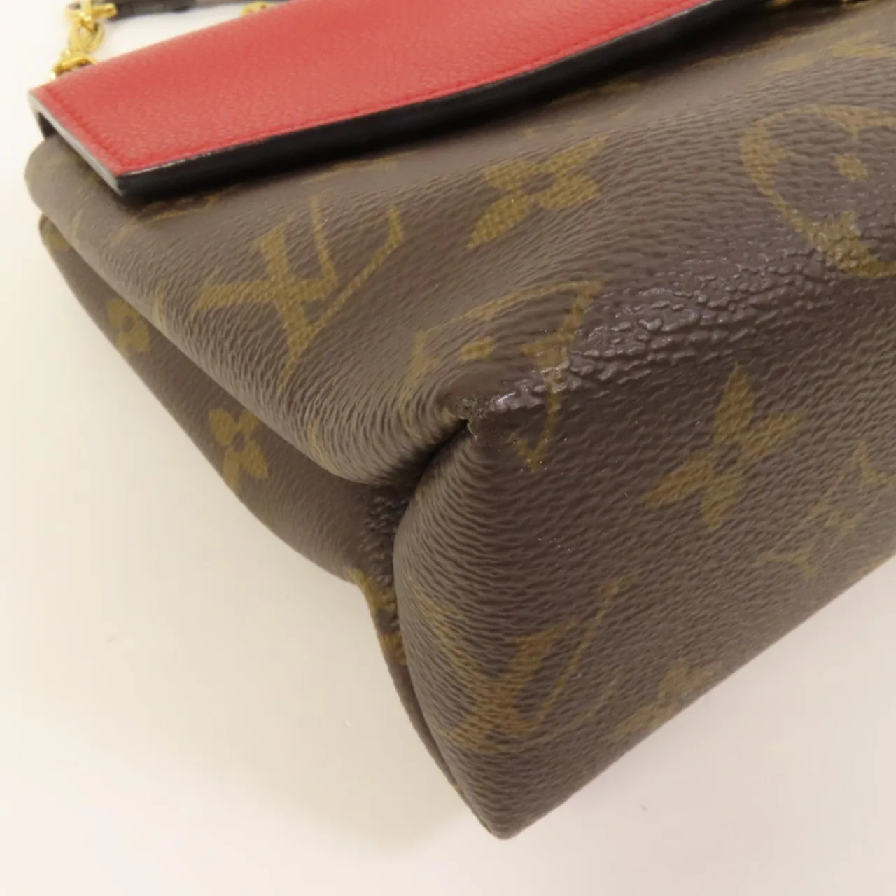 LOUIS VUITTON Saint Placide M43713 肩背包 塗層帆布 棕色 / 紅色 / Red 塗層帆布 中古品A - 縮圖 11