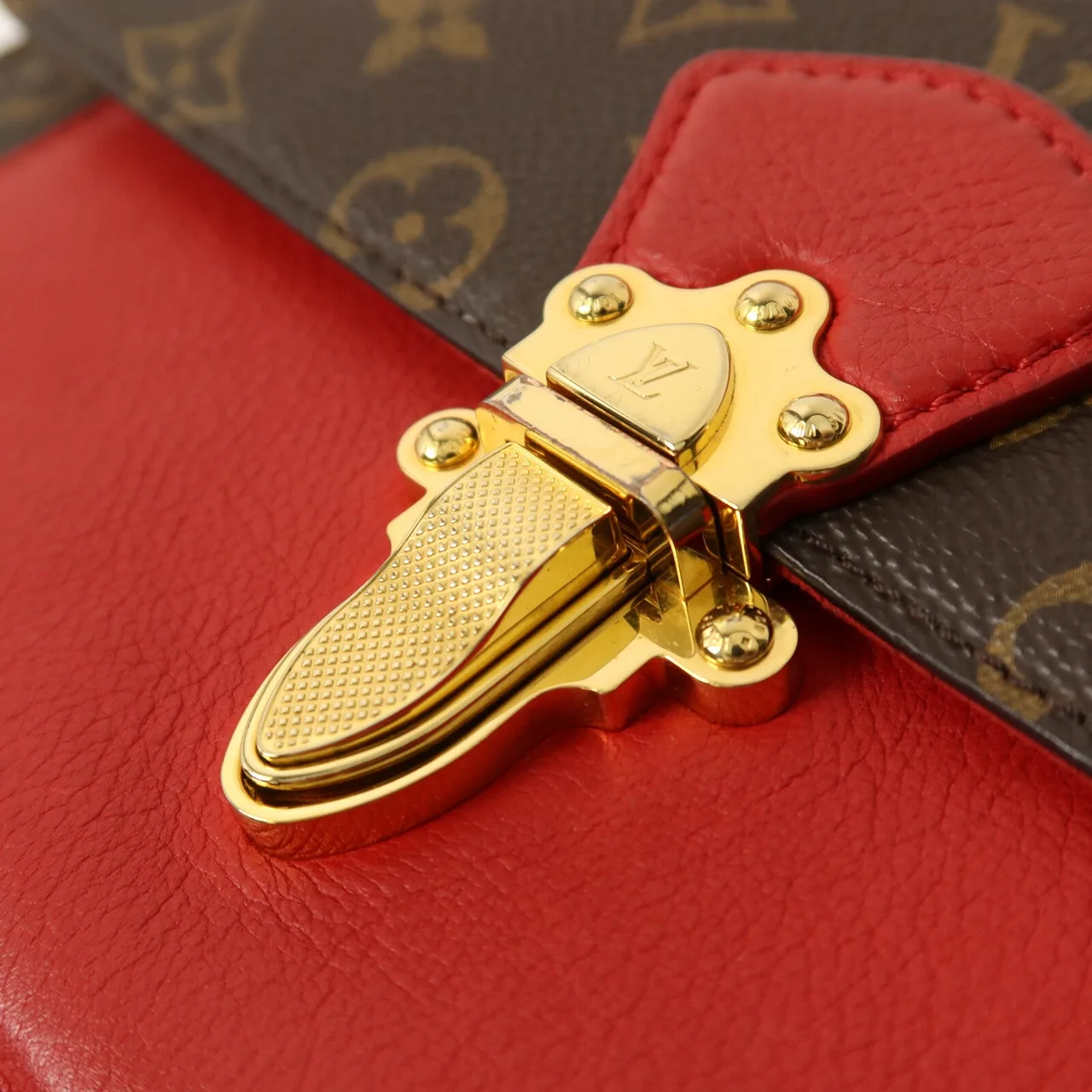 LOUIS VUITTON Victoire M41731 Shoulder Bag Coated Canvas 棕色 / 紅色 Coated Canvas Rank B - Thumbnail 10