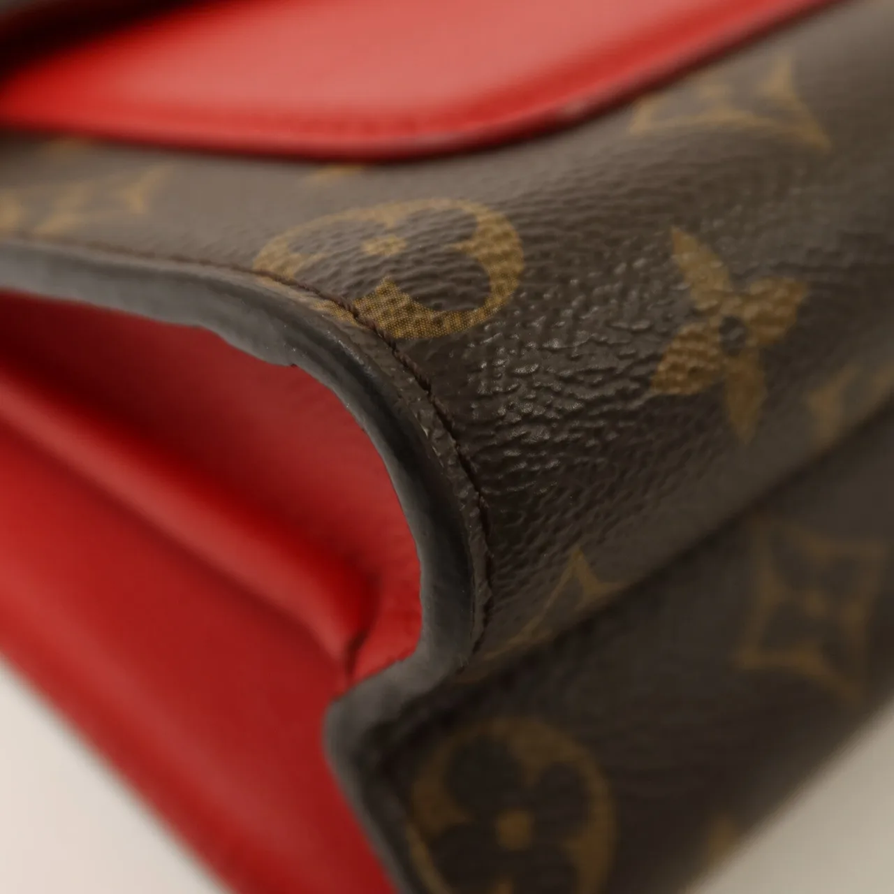 LOUIS VUITTON Victoire M41731 Shoulder Bag Coated Canvas 棕色 / 紅色 Coated Canvas Rank B - Thumbnail 11