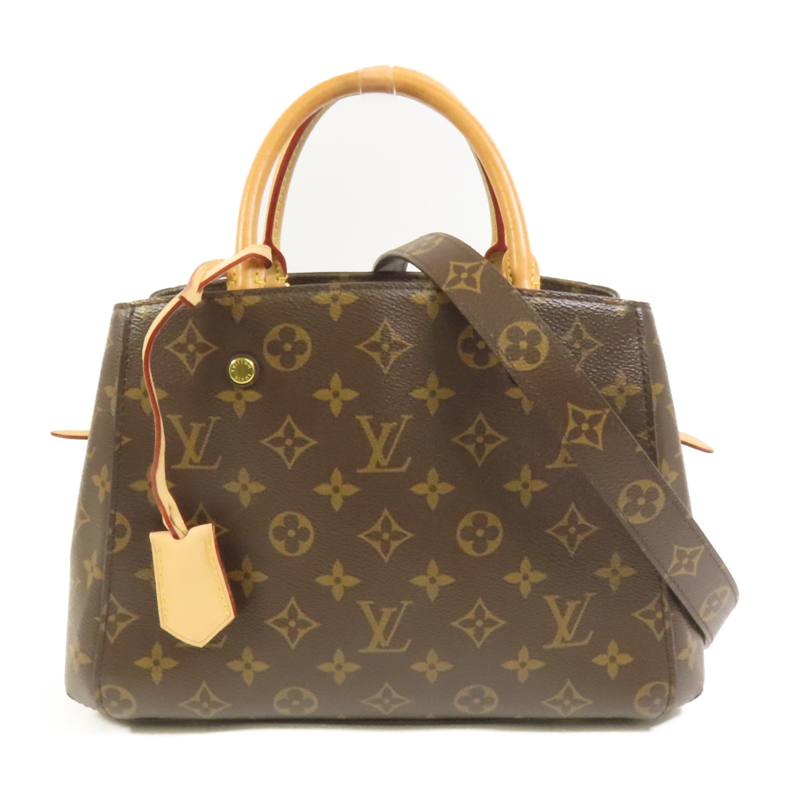LOUIS VUITTON Montaigne M41055 2-Way Bag Coated Canvas