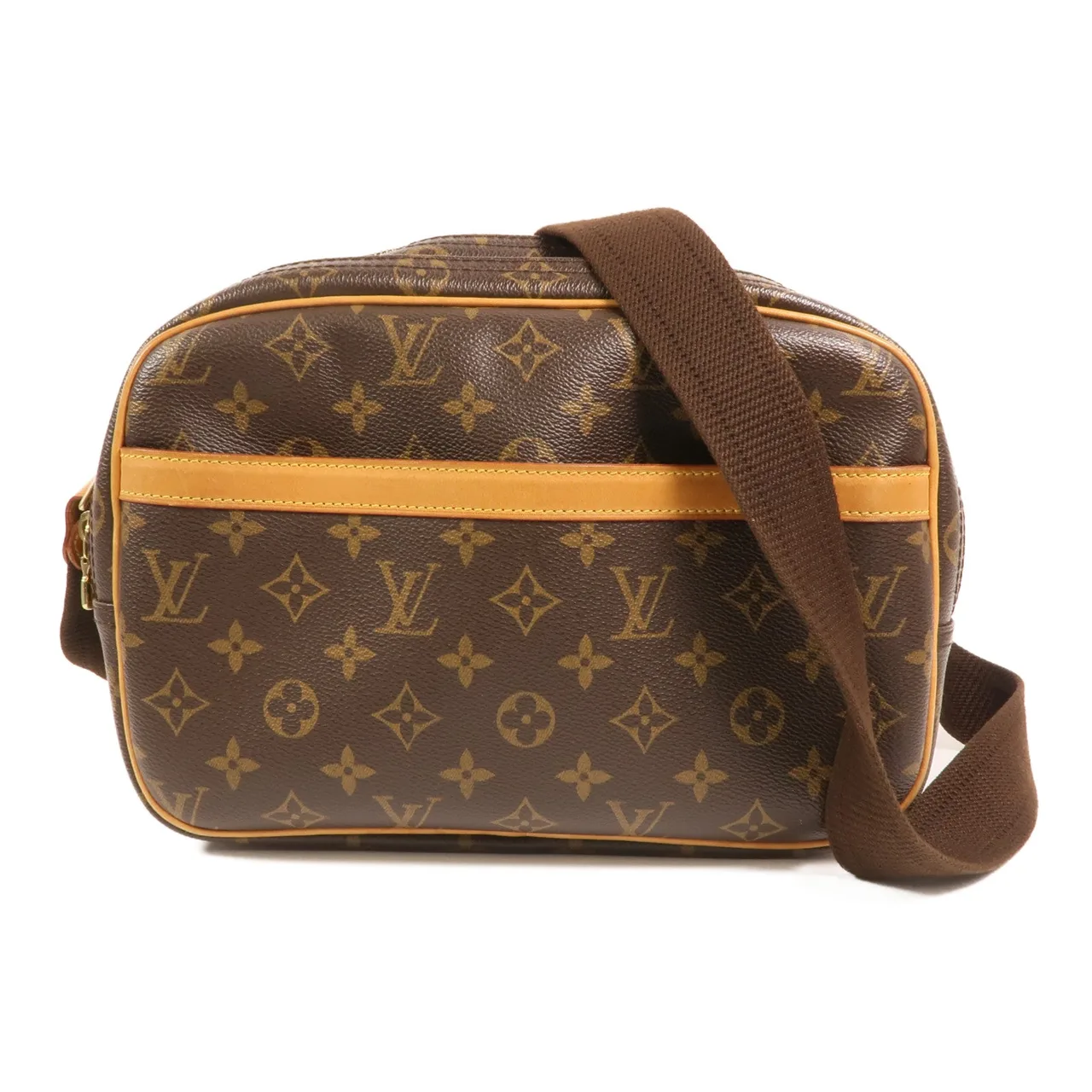 LOUIS VUITTON Reporter M45254 肩背包 塗層帆布 棕色 / BROWN