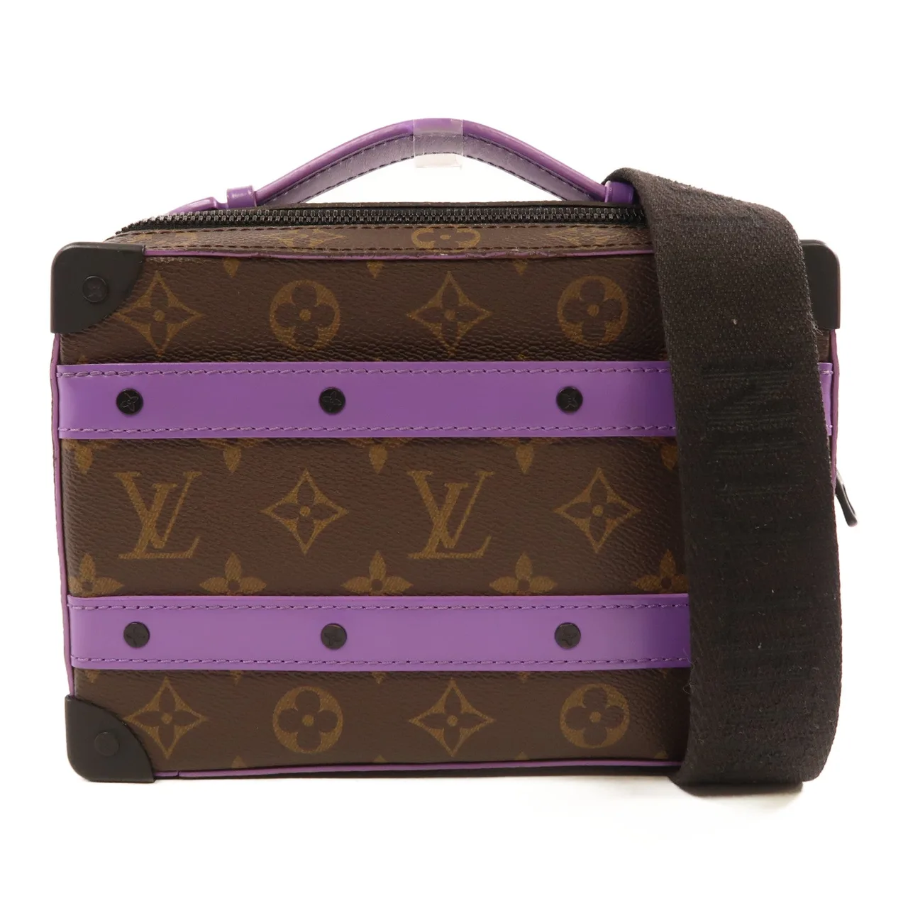 LOUIS VUITTON Soft Trunk M46264 Shoulder Bag Coated Canvas 棕色 / 紫色 / Brown/Purple