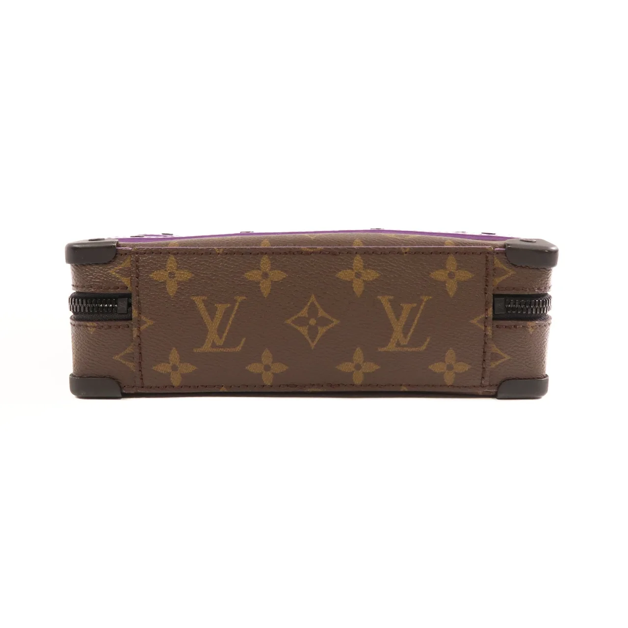 LOUIS VUITTON Soft Trunk M46264 肩背包 塗層帆布 棕色 / 紫色 / Brown/Purple 塗層帆布 中古品A - 縮圖 4