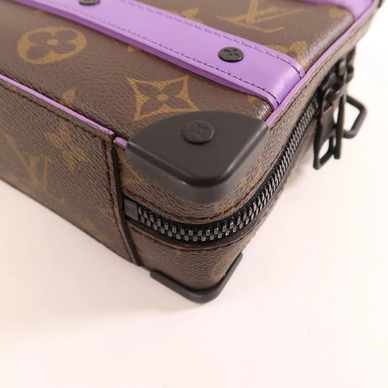 LOUIS VUITTON Soft Trunk M46264 肩背包 塗層帆布 棕色 / 紫色 / Brown/Purple 塗層帆布 中古品A - 縮圖 6