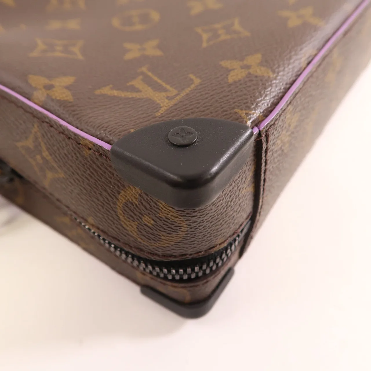 LOUIS VUITTON Soft Trunk M46264 肩背包 塗層帆布 棕色 / 紫色 / Brown/Purple 塗層帆布 中古品A - 縮圖 7