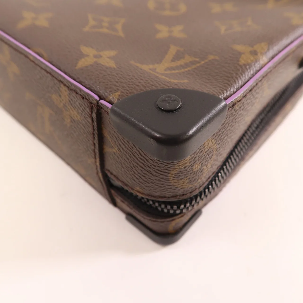 LOUIS VUITTON Soft Trunk M46264 肩背包 塗層帆布 棕色 / 紫色 / Brown/Purple 塗層帆布 中古品A - 縮圖 8