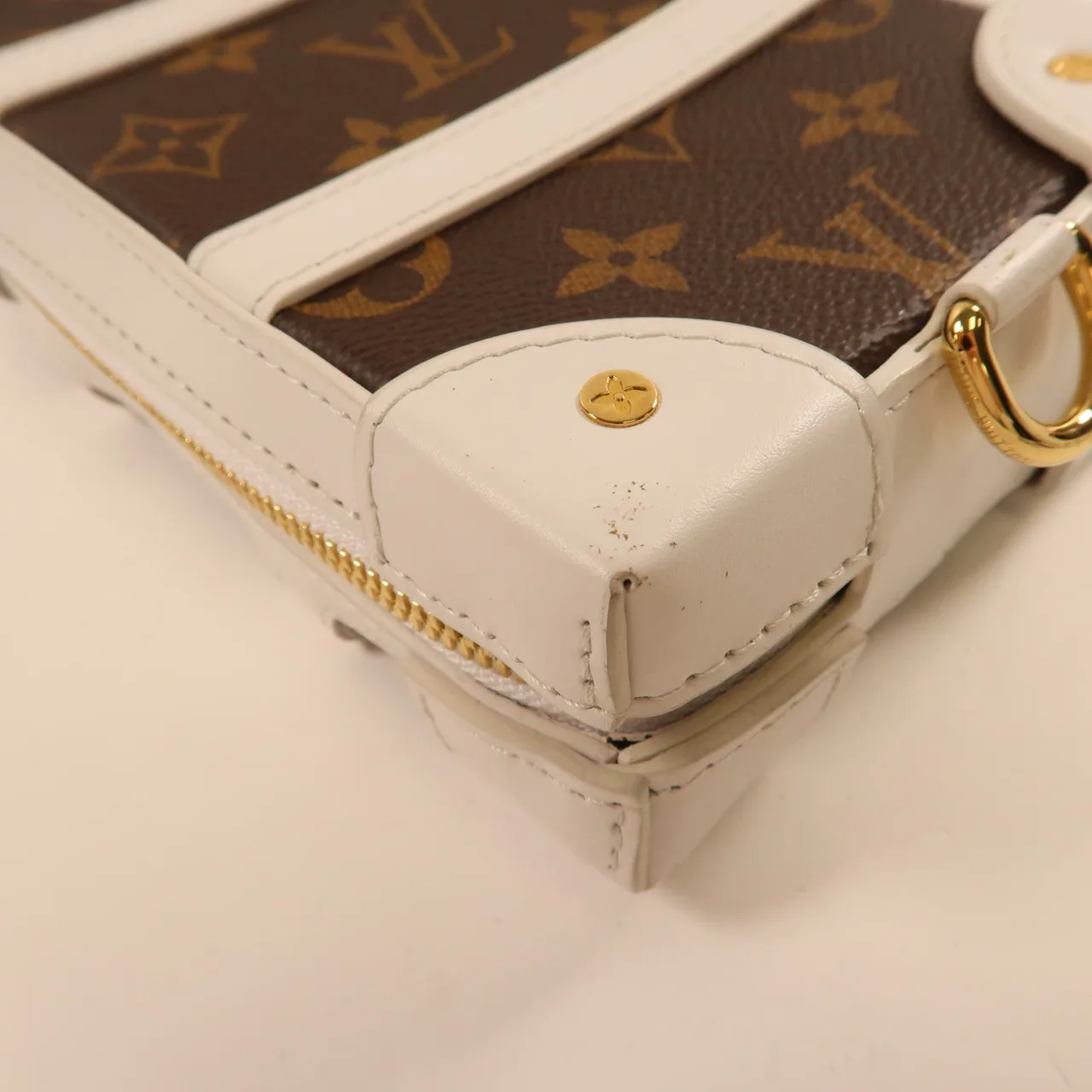 LOUIS VUITTON Soft Trunk M80102 肩背包 塗層帆布 棕色 / 白色 / Brown/White 塗層帆布 中古品B - 縮圖 13