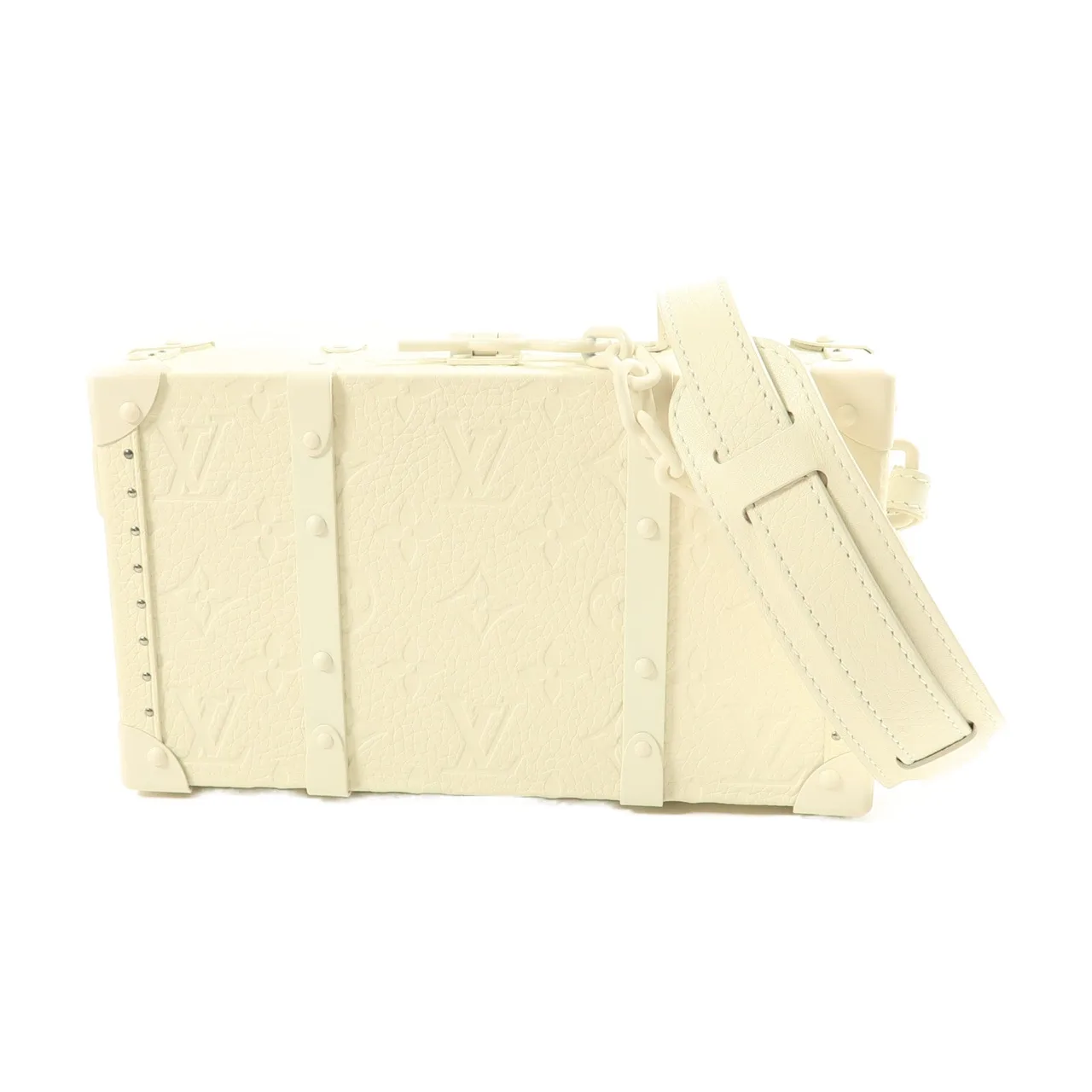 LOUIS VUITTON Trunk M20153 Shoulder Bag Coated Canvas 白色 / White