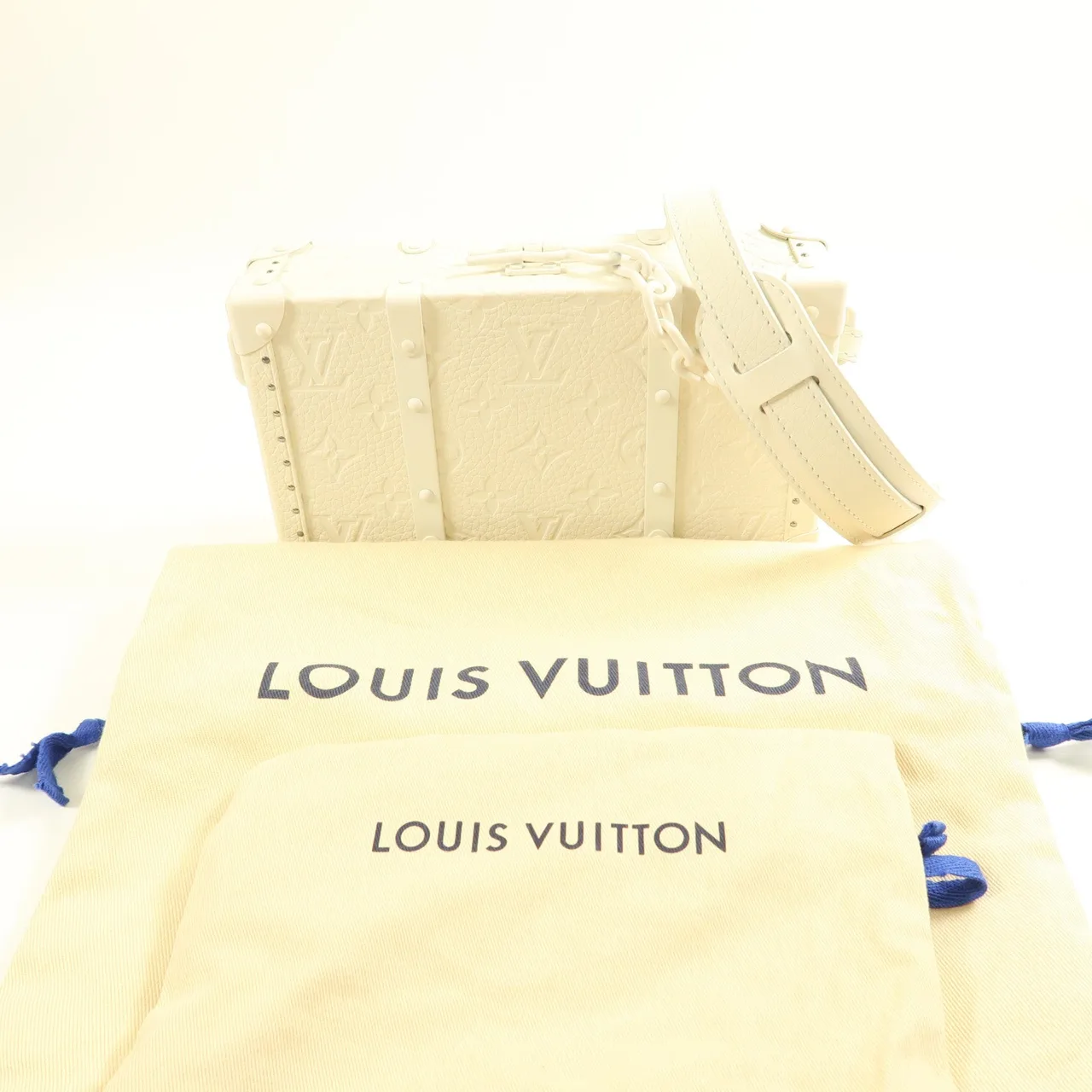 LOUIS VUITTON Trunk M20153 肩背包 塗層帆布 白色 / White 塗層帆布 中古品A - 縮圖 10