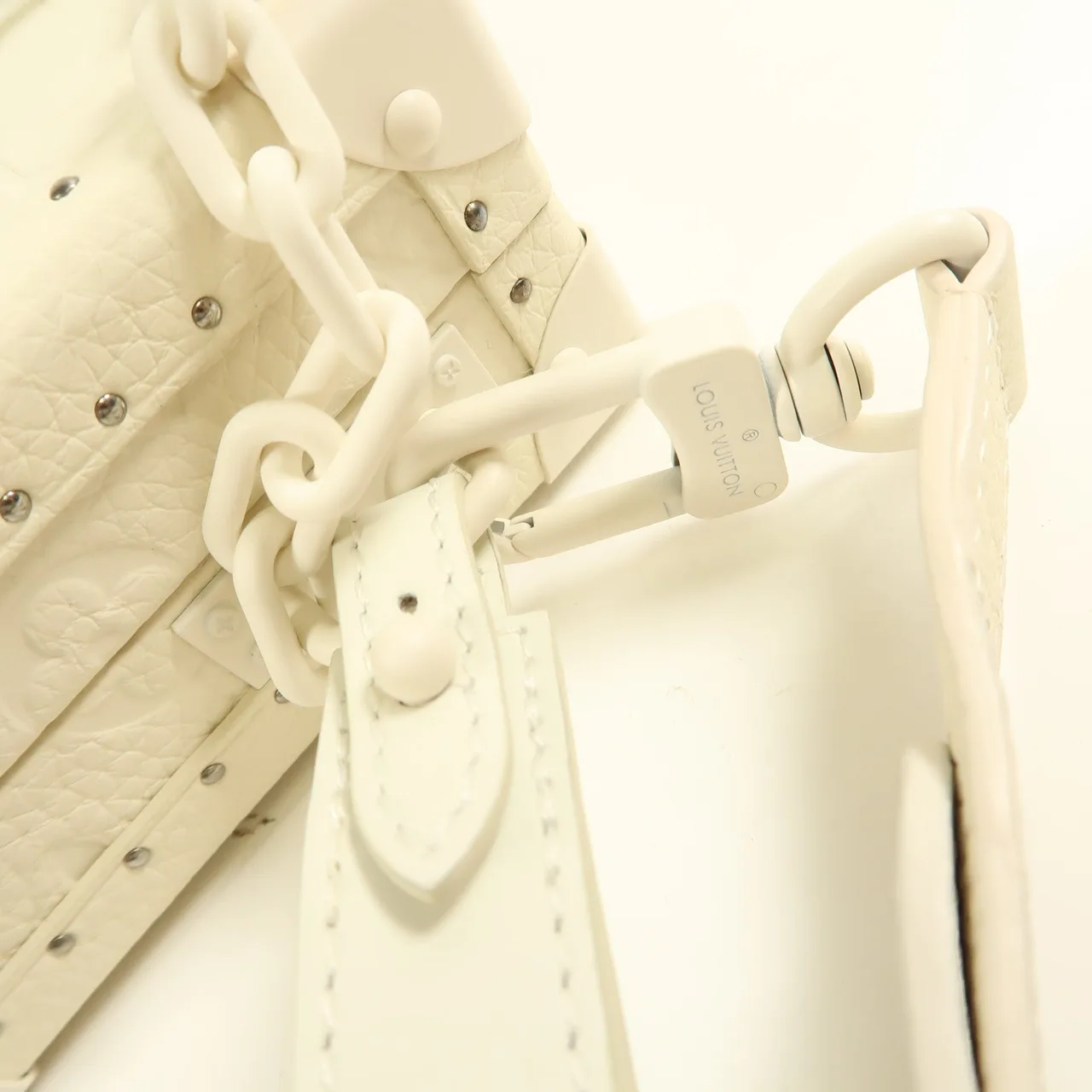 LOUIS VUITTON Trunk M20153 肩背包 塗層帆布 白色 / White 塗層帆布 中古品A - 縮圖 15