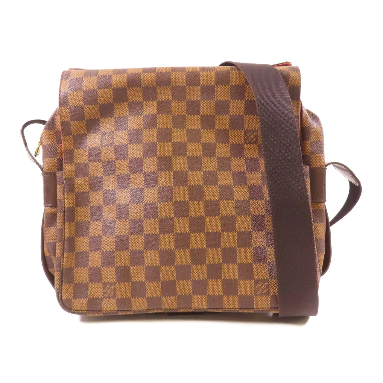 LOUIS VUITTON Naviglio N45255 Shoulder Bag Coated Canvas 棕色