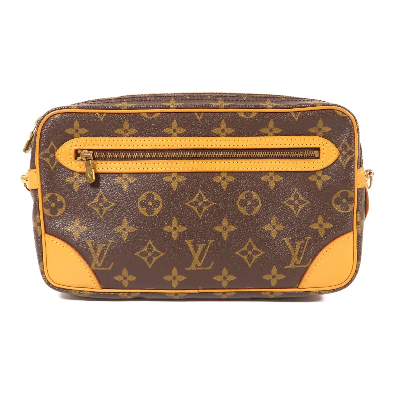 LOUIS VUITTON M51825 Clutch Coated Canvas 棕色 / Brown