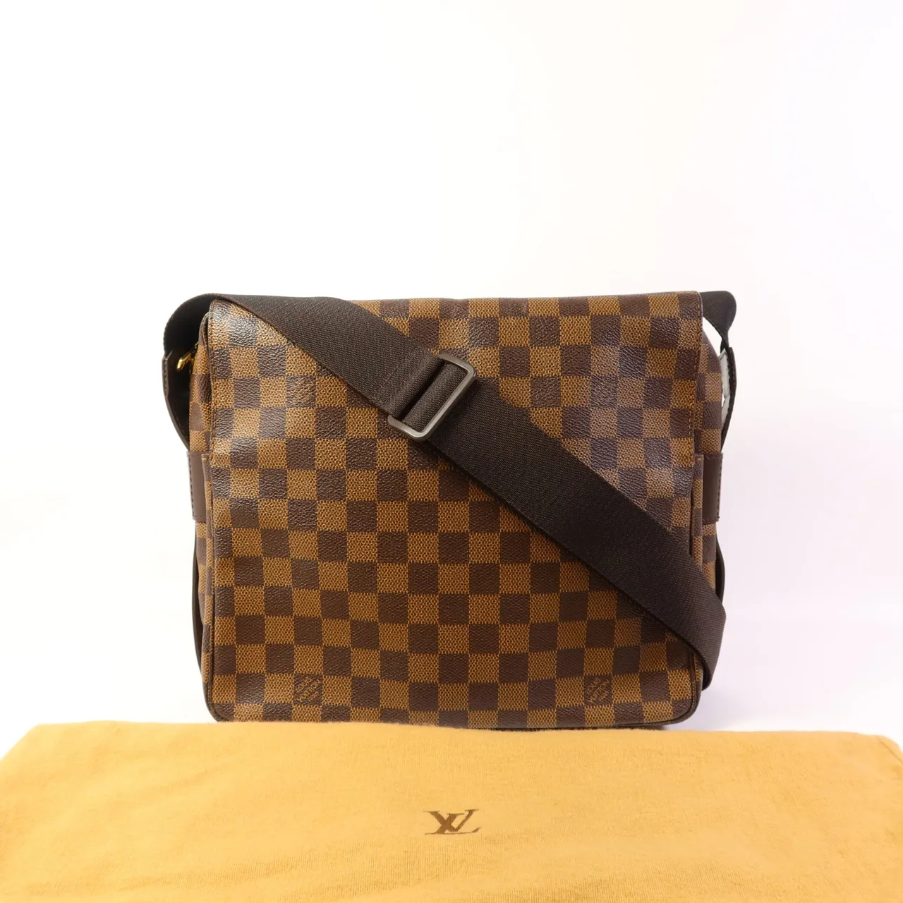 LOUIS VUITTON Naviglio N45255 肩背包 塗層帆布 棕色 / Brown 塗層帆布 中古品A - 縮圖 14