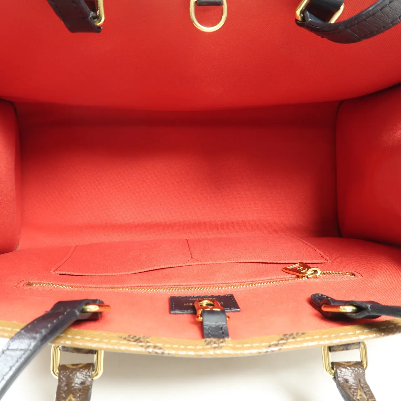 LOUIS VUITTON OnTheGo M45321 兩用包 塗層帆布 棕色 塗層帆布 中古品B - 縮圖 5