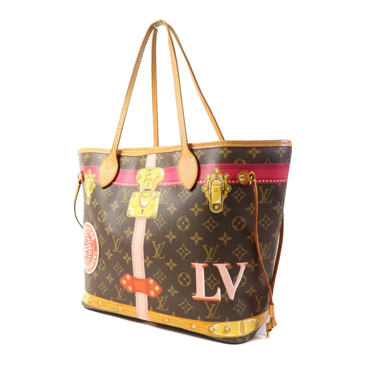 LOUIS VUITTON Neverfull M41390 托特包 塗層帆布 棕色 塗層帆布 中古品B - 縮圖 3