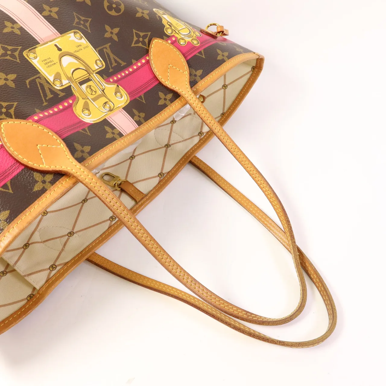 LOUIS VUITTON Neverfull M41390 托特包 塗層帆布 棕色 塗層帆布 中古品B - 縮圖 5