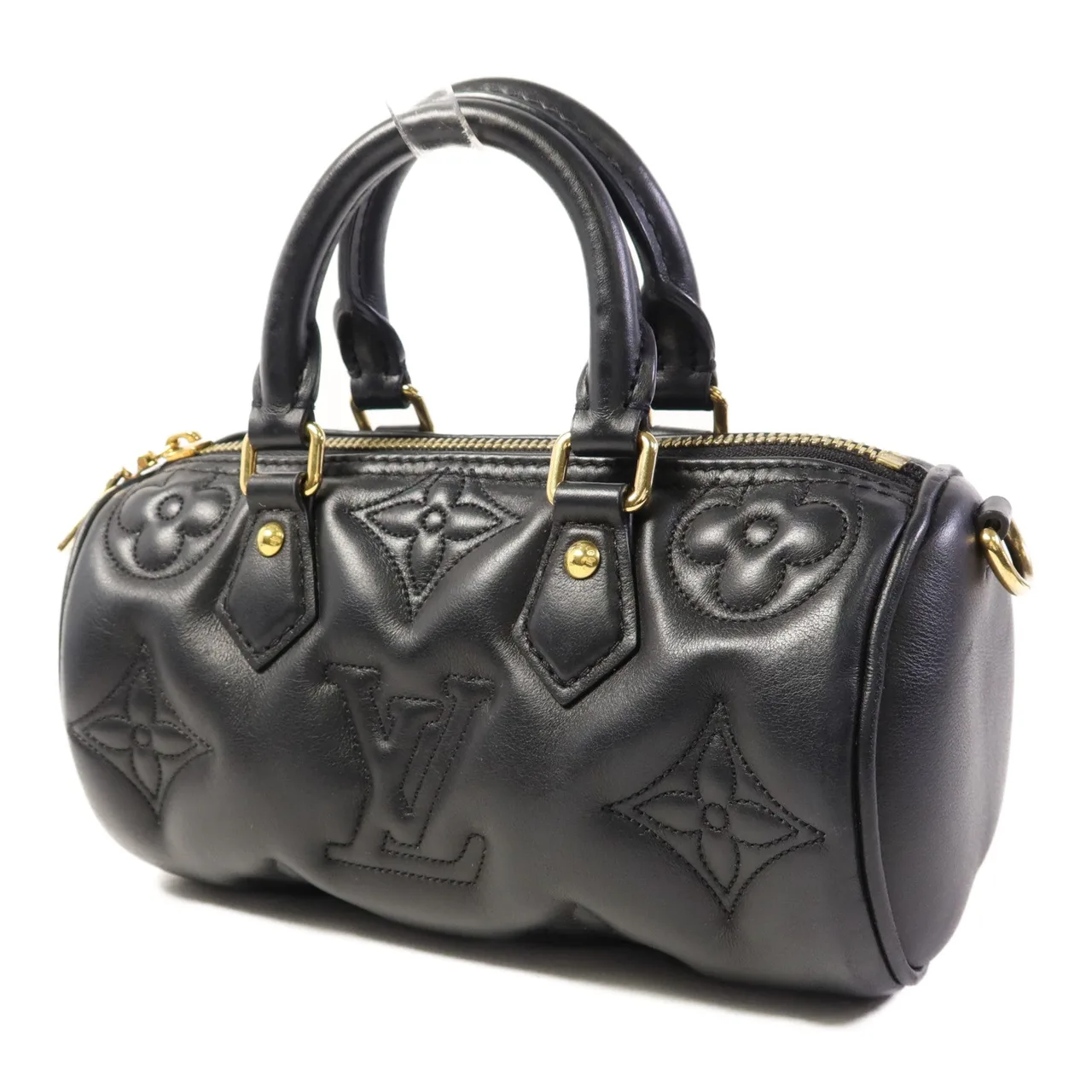 LOUIS VUITTON Papillon M59800 兩用包 牛皮 黑色 / Black 牛皮 中古品B - 縮圖 3