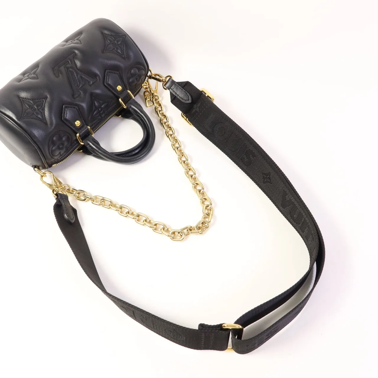 LOUIS VUITTON Papillon M59800 兩用包 牛皮 黑色 / Black 牛皮 中古品B - 縮圖 5