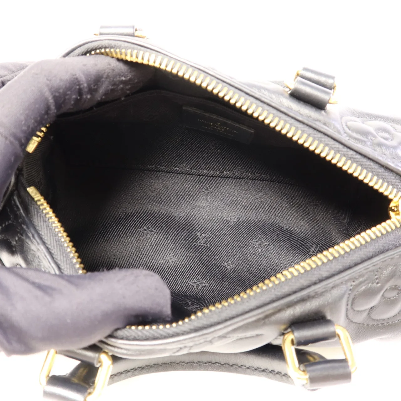 LOUIS VUITTON Papillon M59800 兩用包 牛皮 黑色 / Black 牛皮 中古品B - 縮圖 6