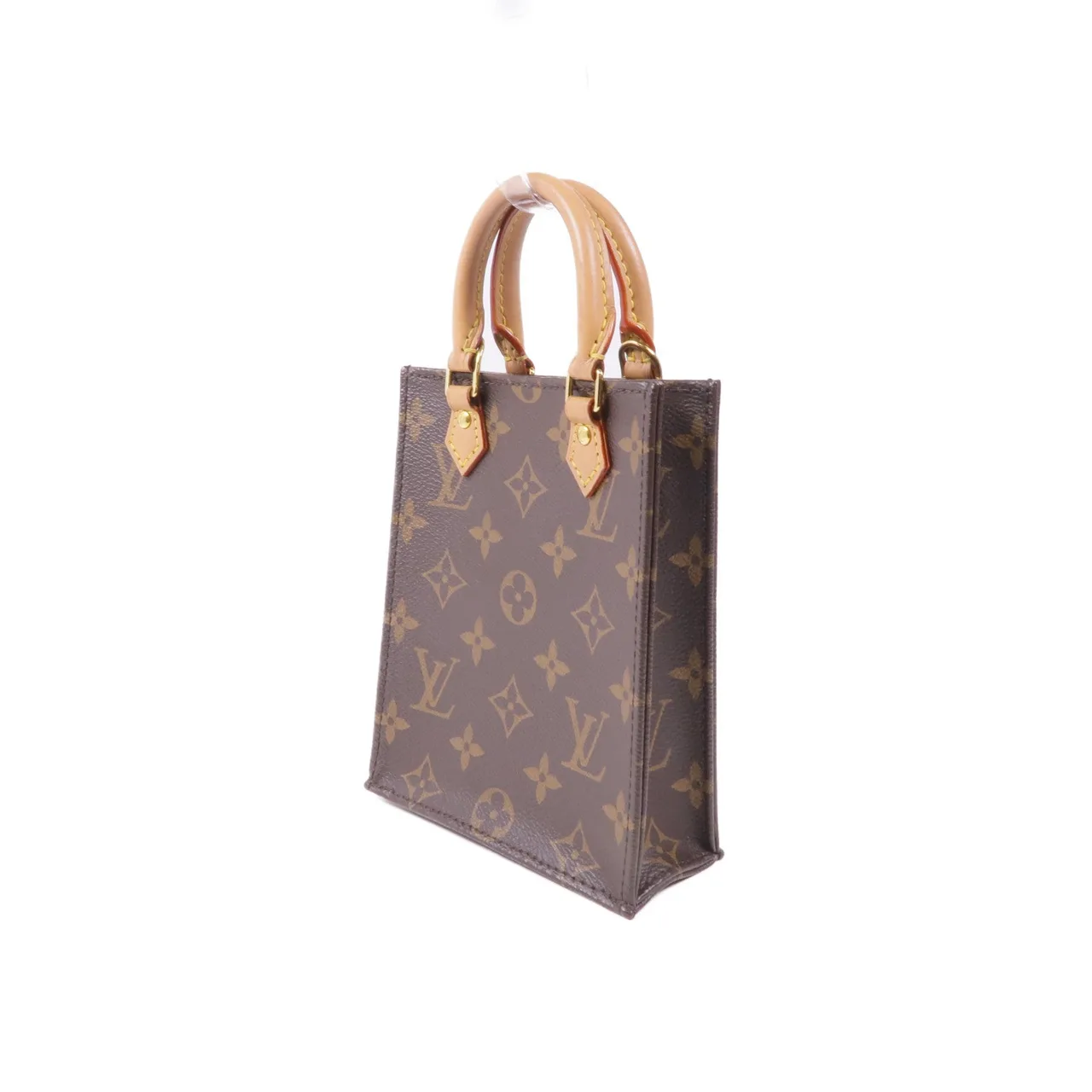 LOUIS VUITTON Petit Sac Plat M81295 兩用包 塗層帆布 棕色 / Brown 塗層帆布 中古品B - 縮圖 3