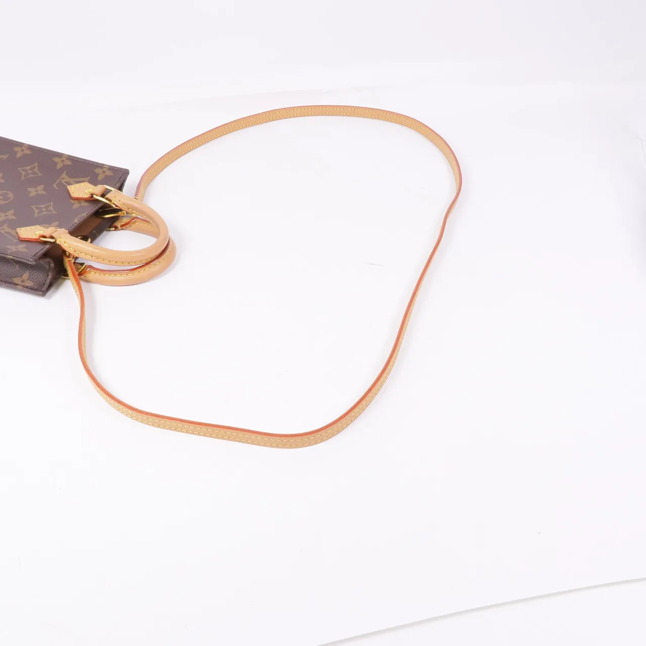 LOUIS VUITTON Petit Sac Plat M81295 兩用包 塗層帆布 棕色 / Brown 塗層帆布 中古品B - 縮圖 8