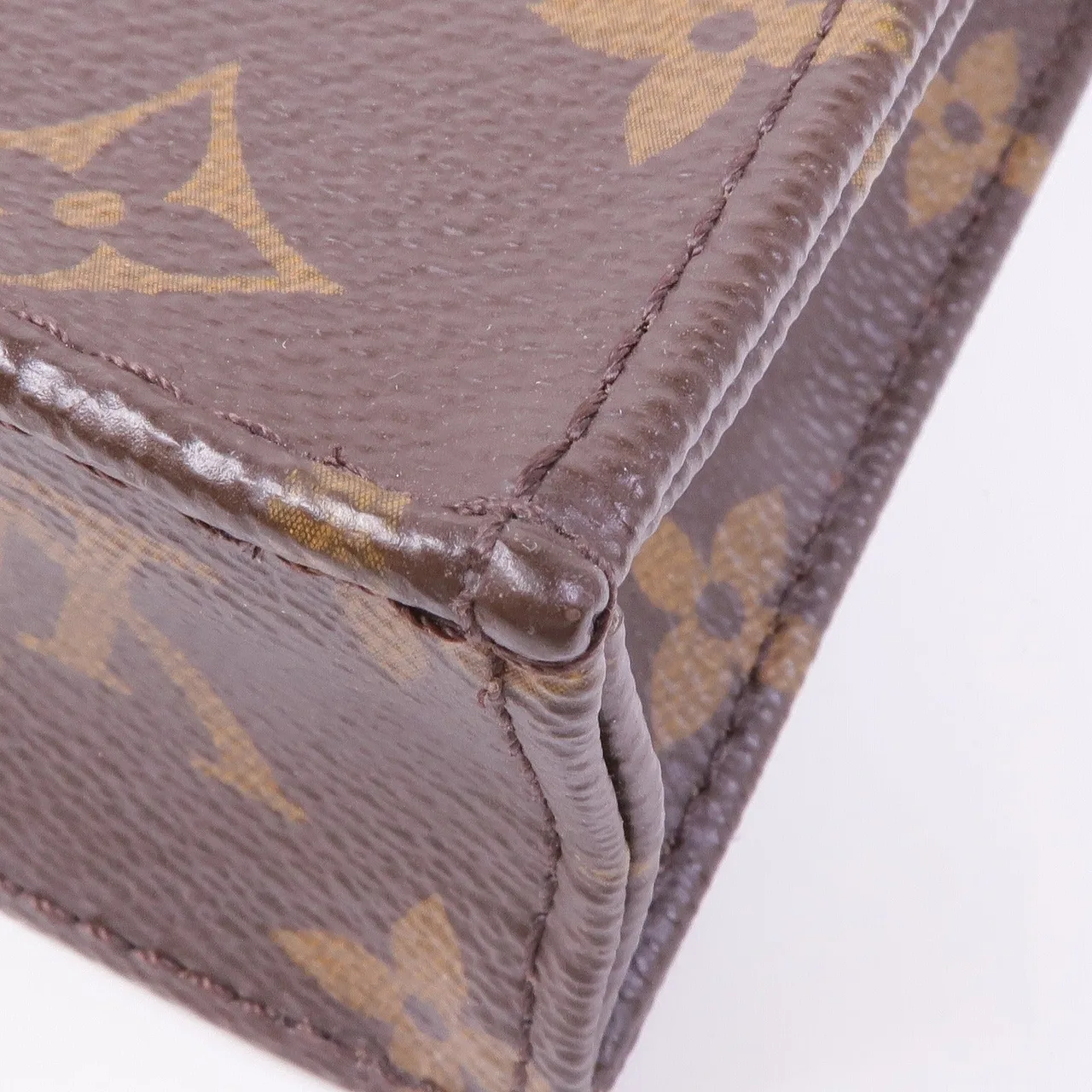 LOUIS VUITTON Petit Sac Plat M81295 兩用包 塗層帆布 棕色 / Brown 塗層帆布 中古品B - 縮圖 11