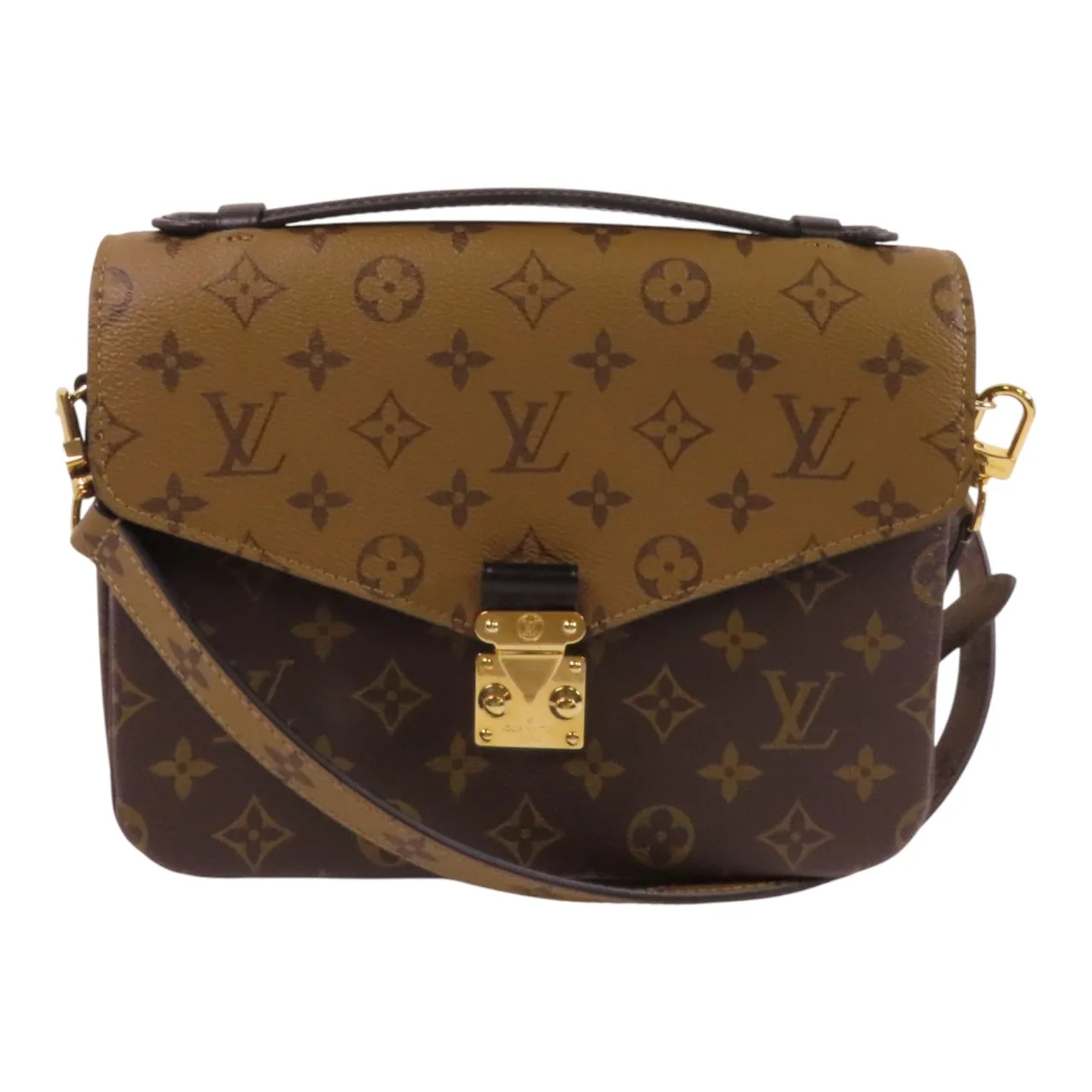 LOUIS VUITTON Pochette Metis M44876 兩用包 塗層帆布 棕色