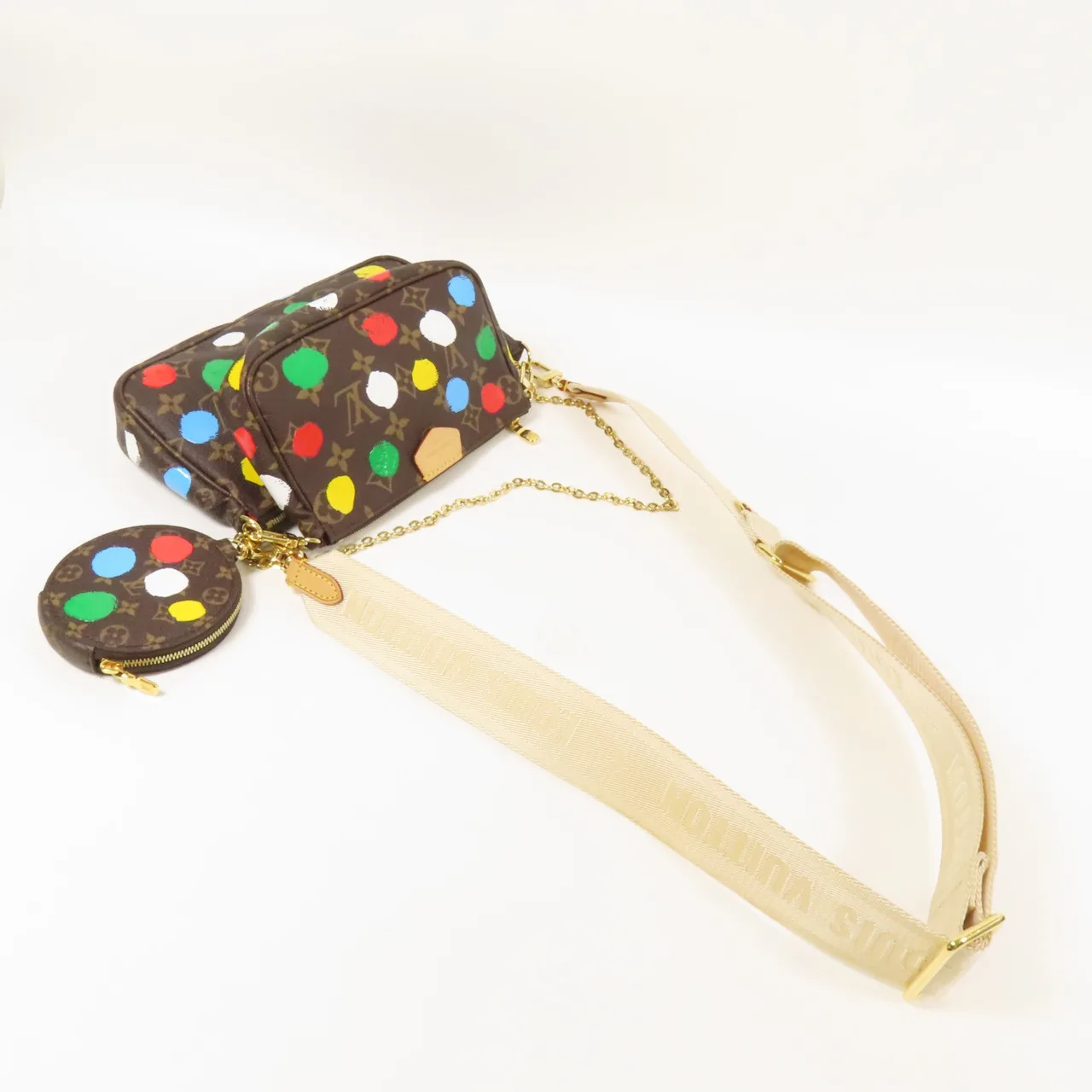 LOUIS VUITTON M46385 兩用包 塗層帆布 棕色 塗層帆布 中古品A - 縮圖 5