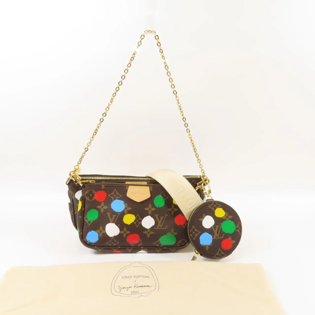 LOUIS VUITTON M46385 兩用包 塗層帆布 棕色 塗層帆布 中古品A - 縮圖 7