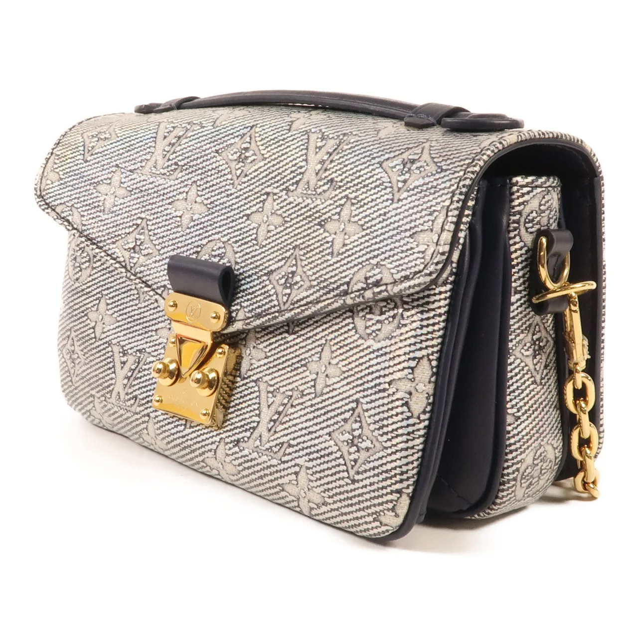 LOUIS VUITTON Pochette Metis M22834 兩用包 塗層帆布 藍色 / Blue 塗層帆布 中古品A - 縮圖 3