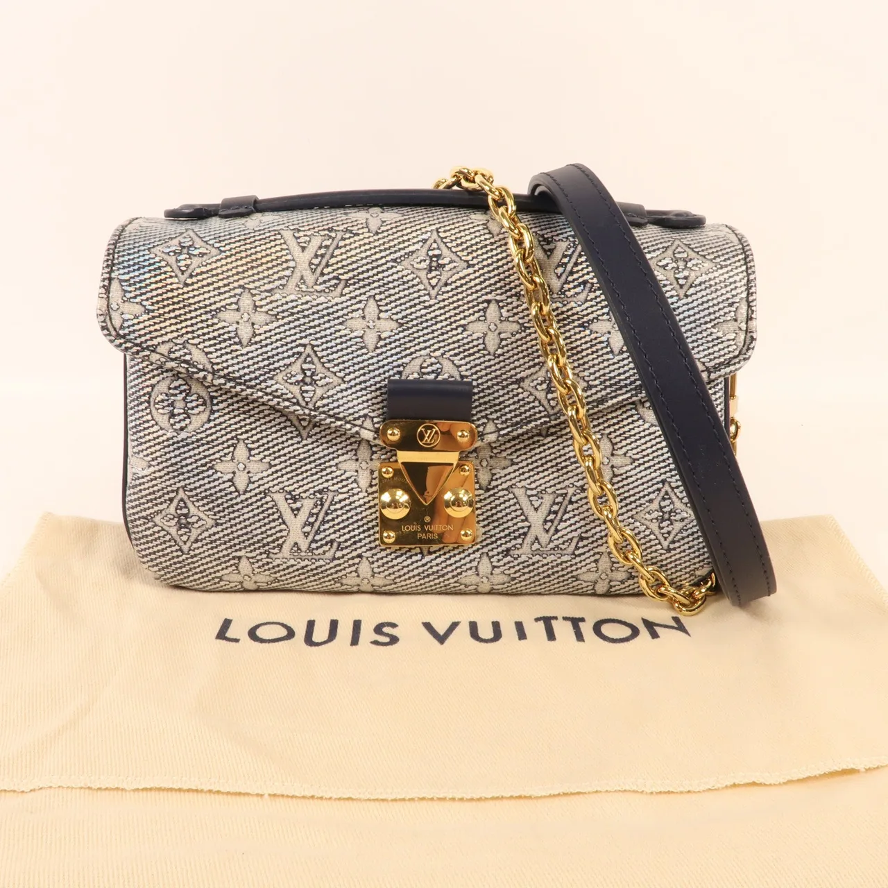 LOUIS VUITTON Pochette Metis M22834 兩用包 塗層帆布 藍色 / Blue 塗層帆布 中古品A - 縮圖 14