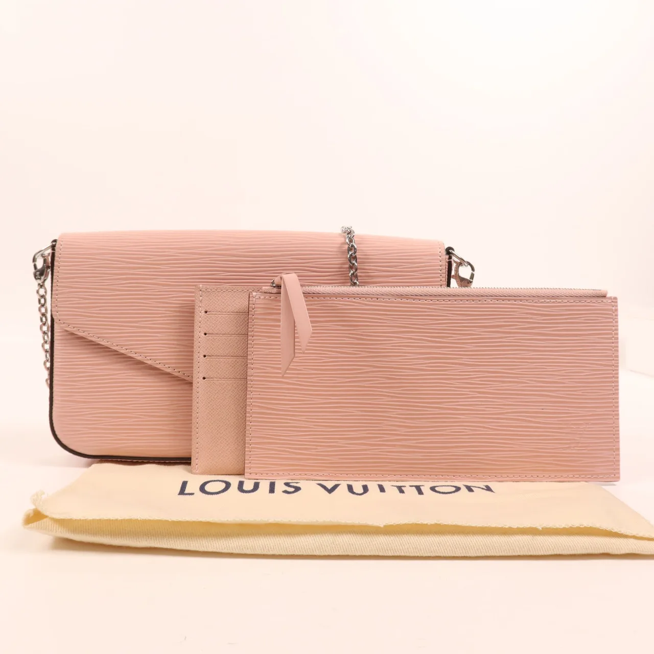 LOUIS VUITTON Felicie M62467 肩背包 牛皮 粉色 / Pink 牛皮 中古品B - 縮圖 8