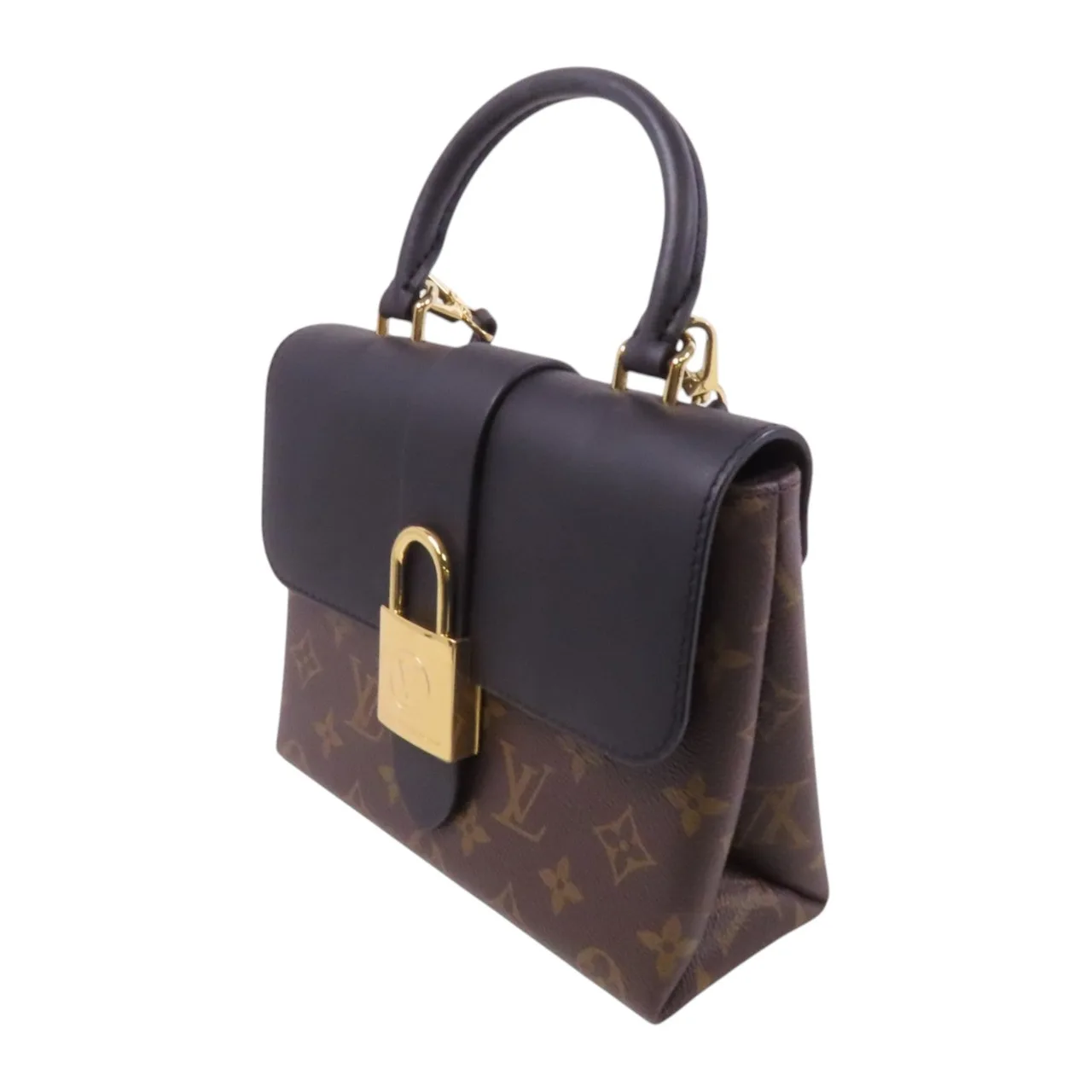 LOUIS VUITTON Locky M44141 兩用包 塗層帆布 棕色 / 黑色 塗層帆布 中古品A - 縮圖 3