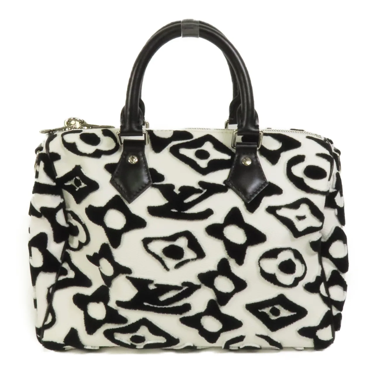 LOUIS VUITTON Speedy Bandouliere M45563 兩用包 塗層帆布 黑色 / 白色 / Black,White 塗層帆布 中古品A - 縮圖 2
