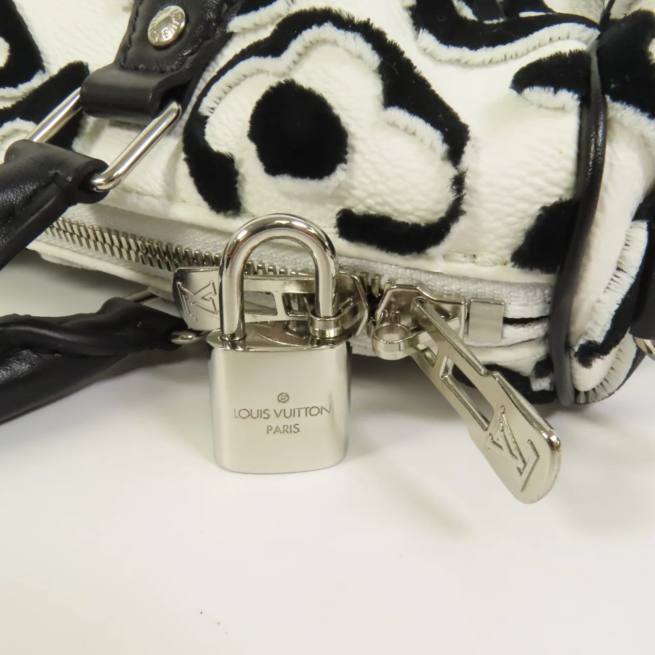 LOUIS VUITTON Speedy Bandouliere M45563 兩用包 塗層帆布 黑色 / 白色 / Black,White 塗層帆布 中古品A - 縮圖 9