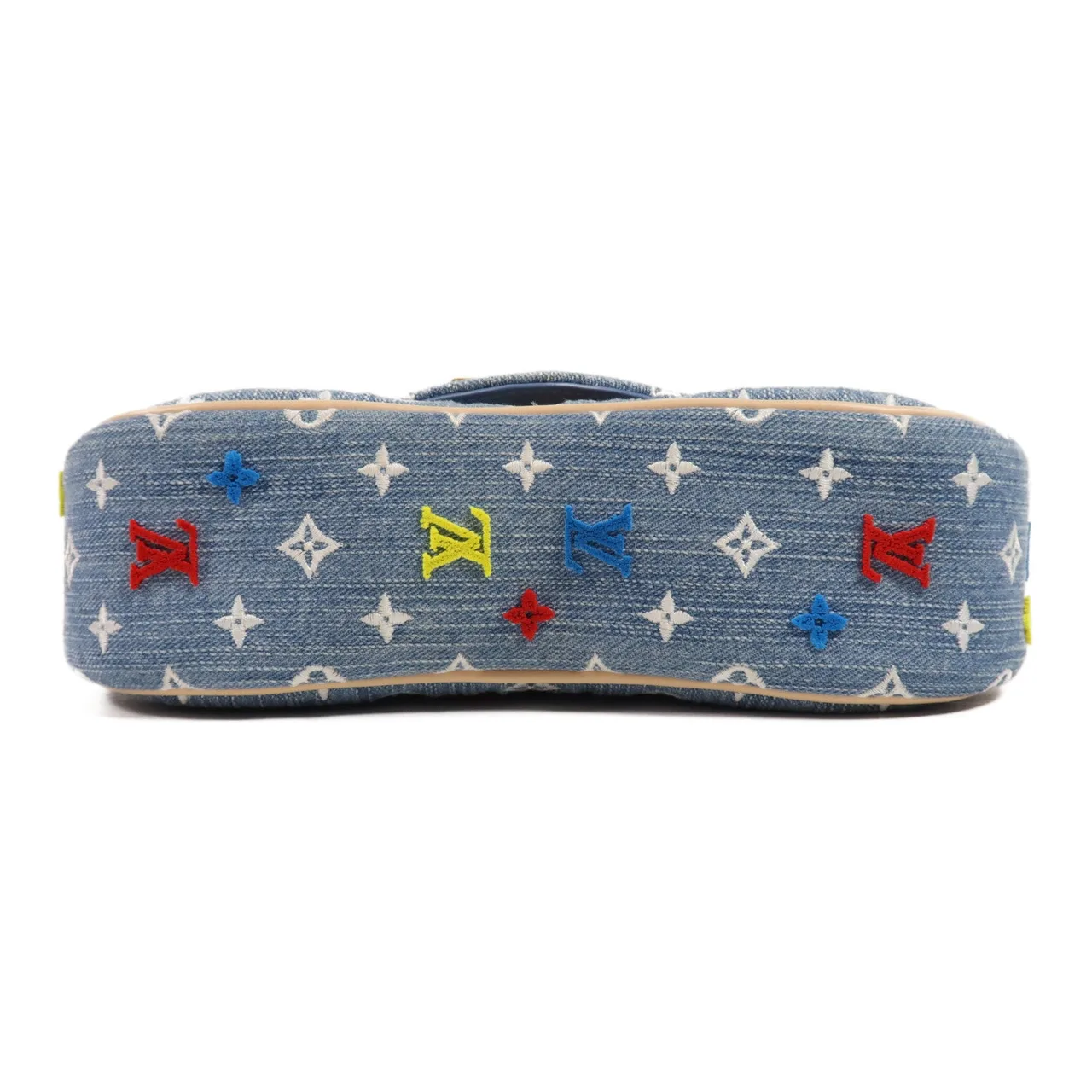 LOUIS VUITTON New Wave M53692 2-Way Bag denim 藍色 denim Rank A - Thumbnail 4