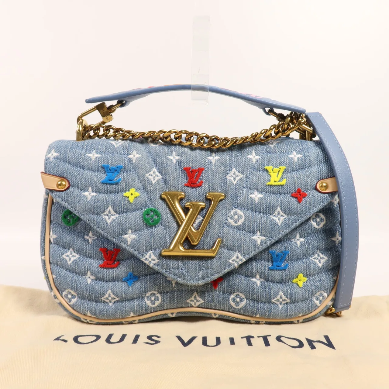 LOUIS VUITTON New Wave M53692 2-Way Bag denim 藍色 denim Rank A - Thumbnail 13