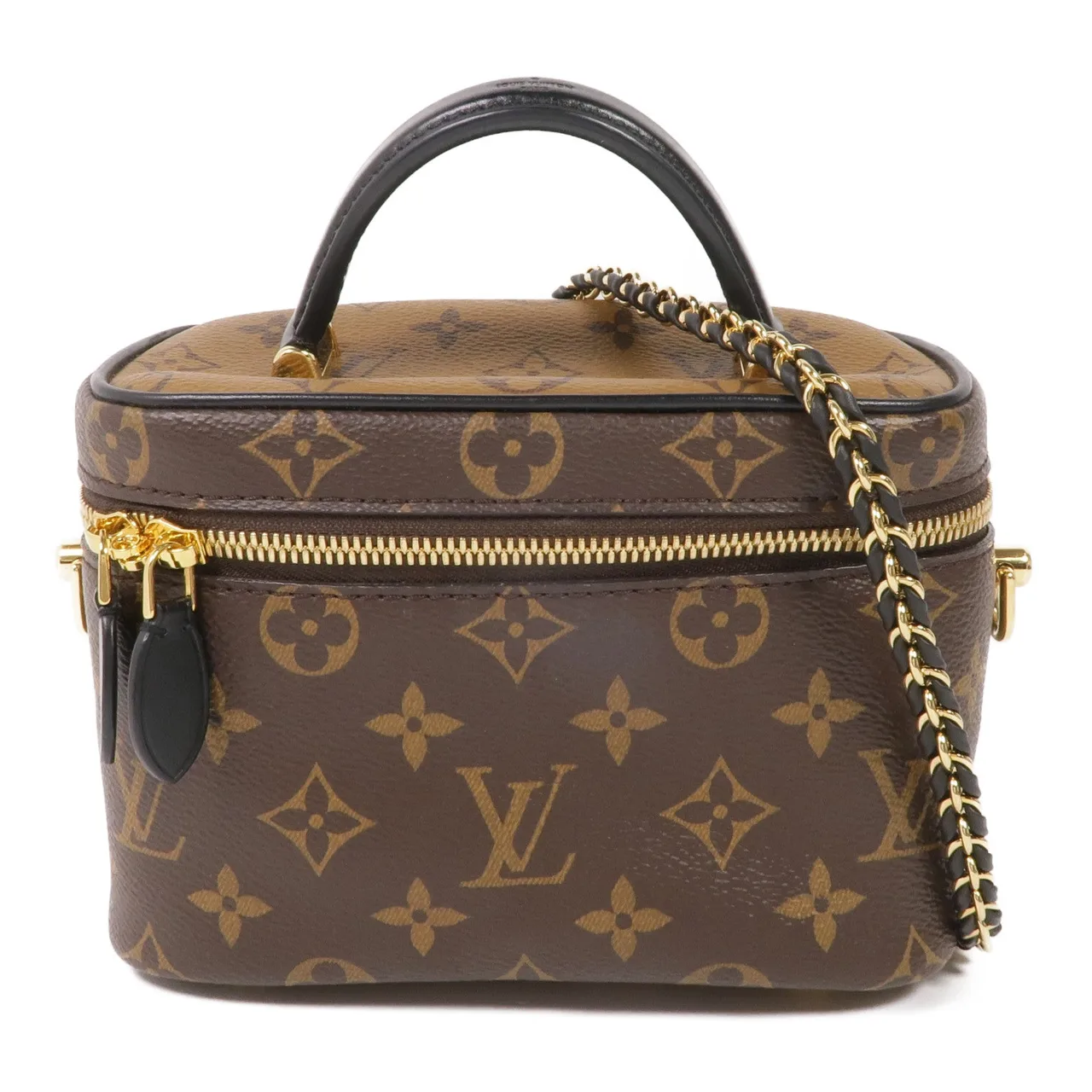 LOUIS VUITTON Vanity M45165 2-Way Bag Coated Canvas 棕色