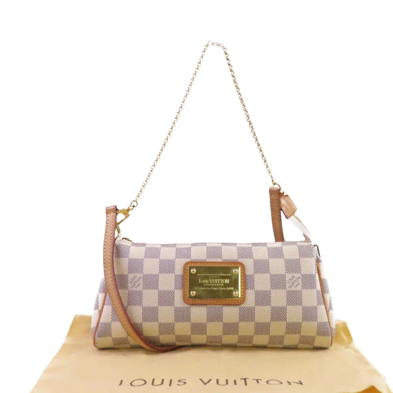 LOUIS VUITTON Eva N55214 2-Way Bag Coated Canvas 白色 / White Coated Canvas Rank B - Thumbnail 9
