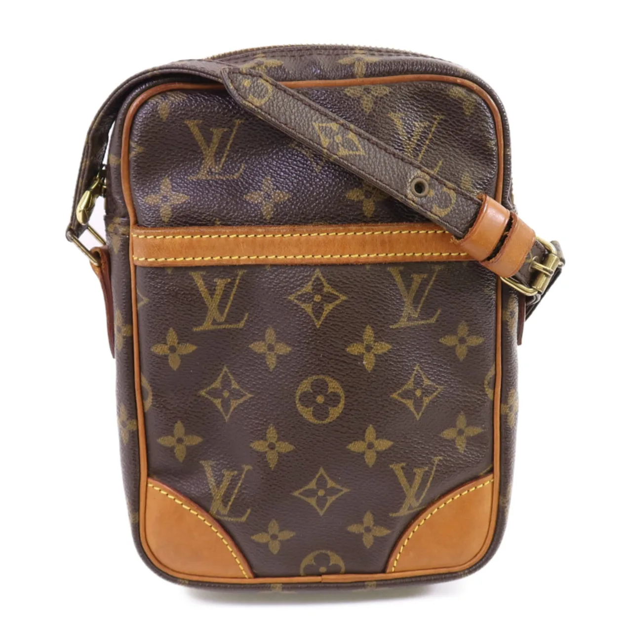 LOUIS VUITTON Danube M45266 肩背包 塗層帆布 棕色