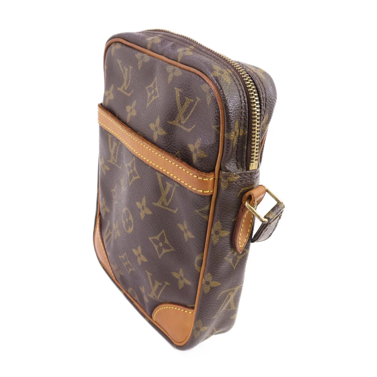 LOUIS VUITTON Danube M45266 肩背包 塗層帆布 棕色 塗層帆布 中古品B - 縮圖 3