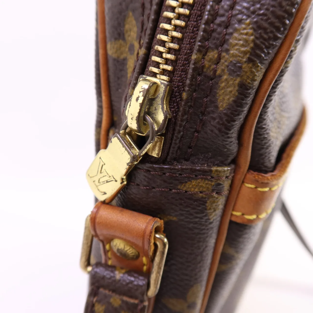 LOUIS VUITTON Danube M45266 肩背包 塗層帆布 棕色 塗層帆布 中古品B - 縮圖 10