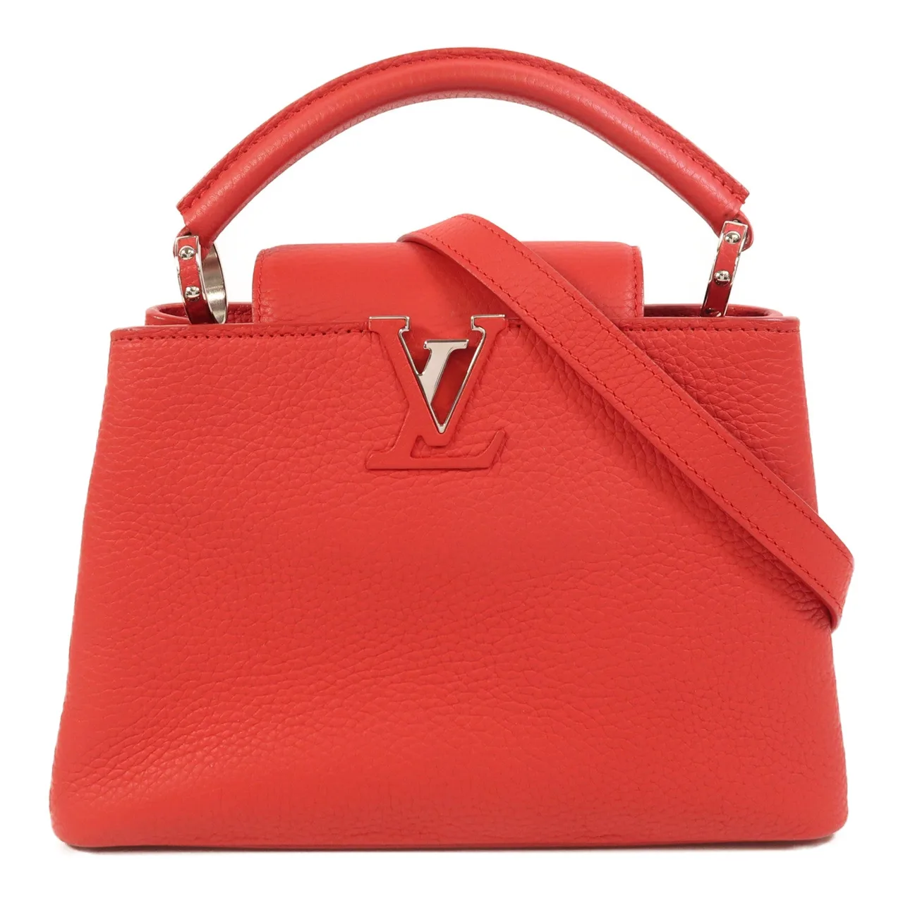 LOUIS VUITTON Capucines M94754 兩用包 牛皮 紅色 / Red